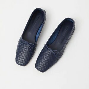 Freda Salvador Jada Woven Ballet Flat (Navy)